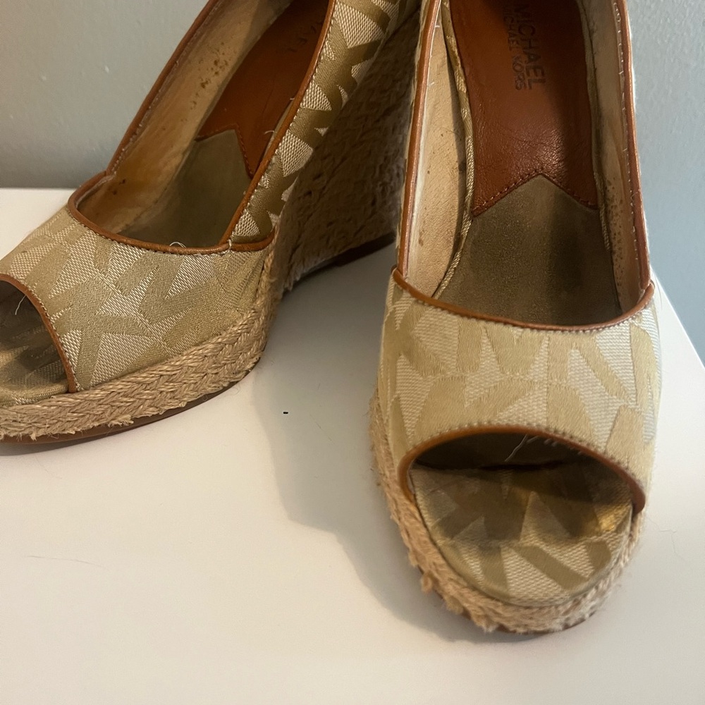 Michael Kors Cream Wedge Shoes